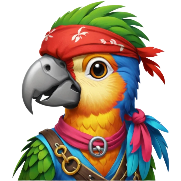 pirate and parrot emoji