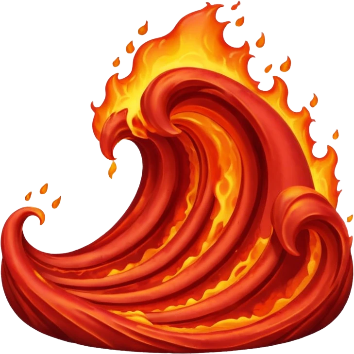 red lava wave emoji