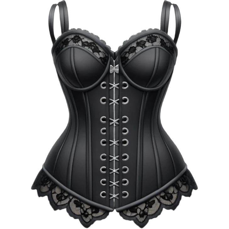 Goth black lace corrset emoji