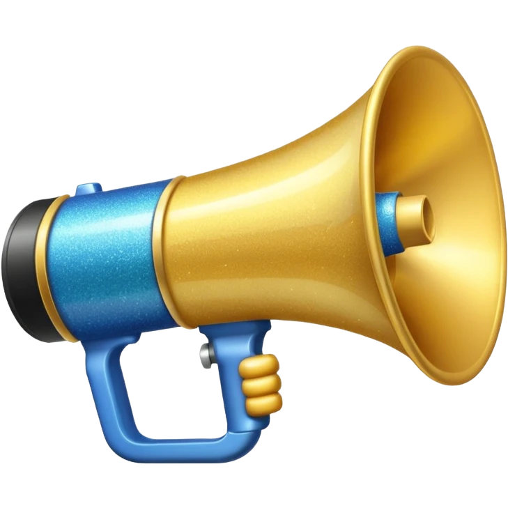megaphone with sparkles emoji