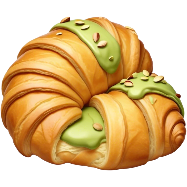  croissant with pistachio cream emoji