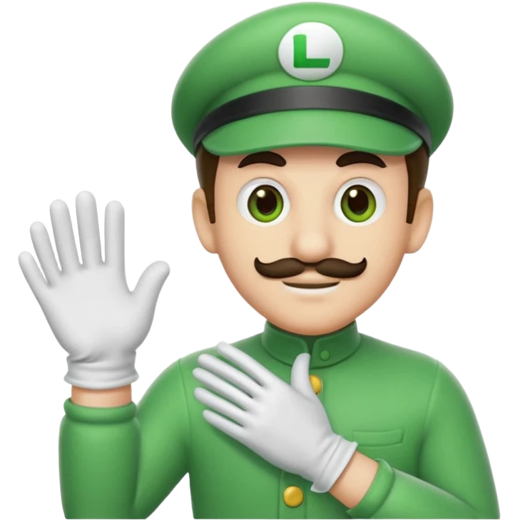 Luigi white gloves emoji