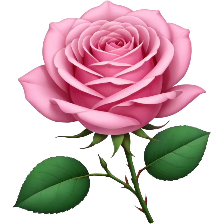 single pink rose flower emoji