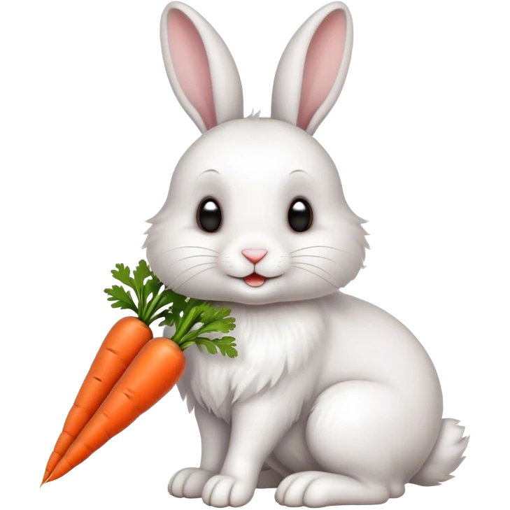 rabbit with carrots emoji