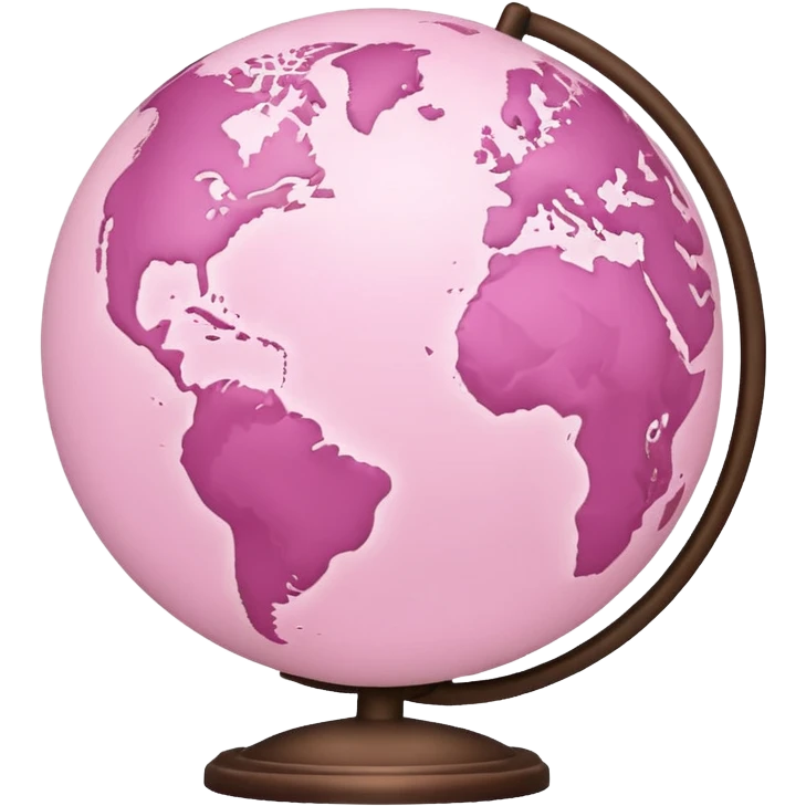 light pink globe emoji