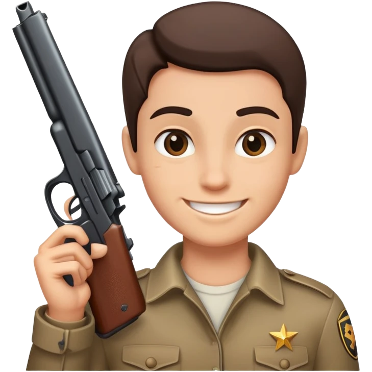 Gun to smiling face  emoji