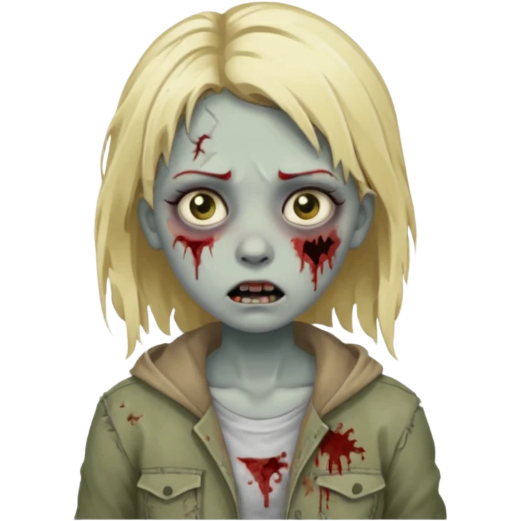 girl zombie with blonde hair emoji
