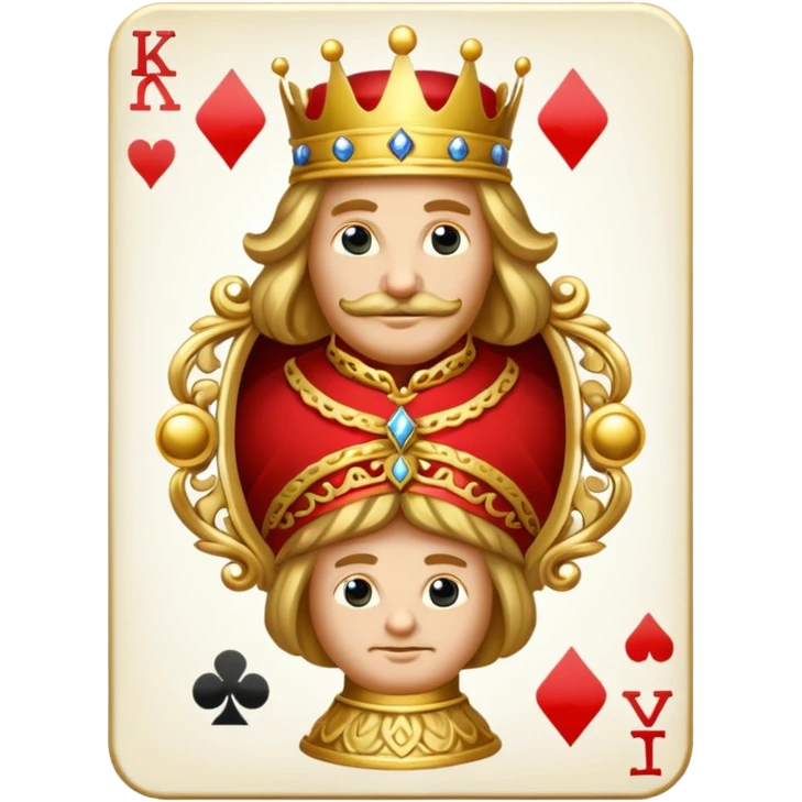 Solitaire card king emoji