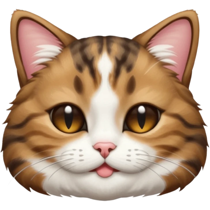 dark brown tabby and white cat in funny positions upside down with eyes closed emoji