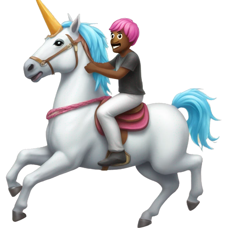 Popsicle riding unicorn emoji