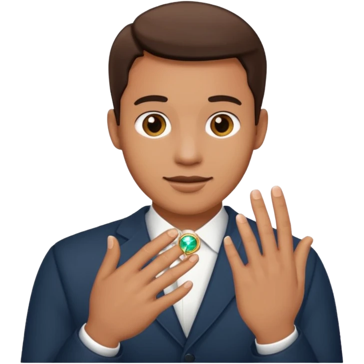 Man emoji with engagement ring  emoji