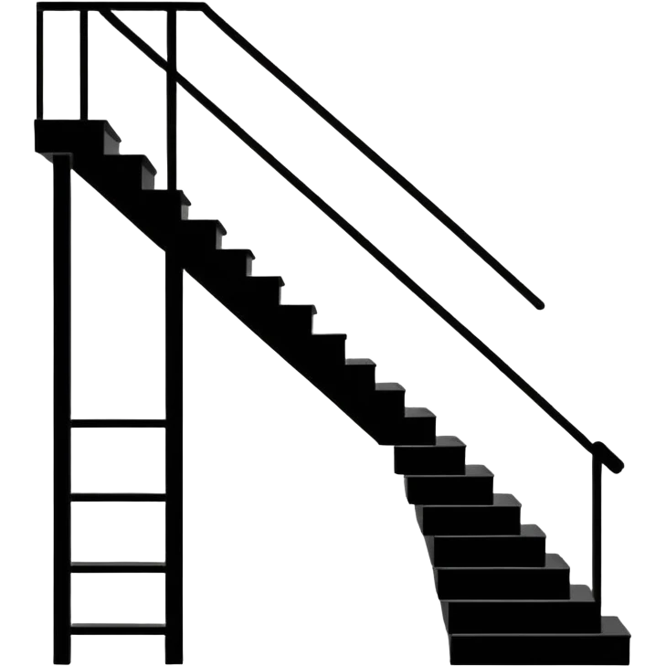 stairs going down inside a head silhouette emoji
