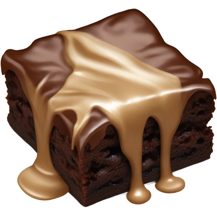 A gooey fudge brownie emoji