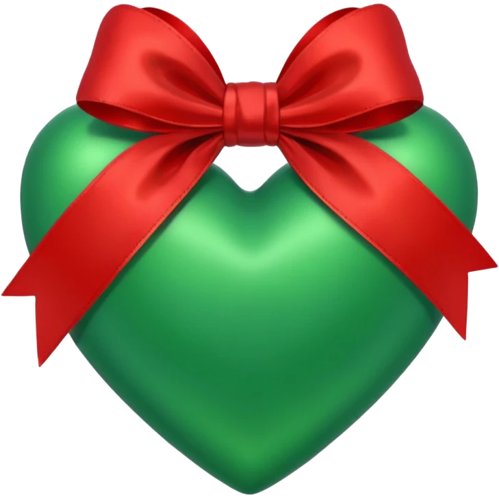green heart with a bow emoji