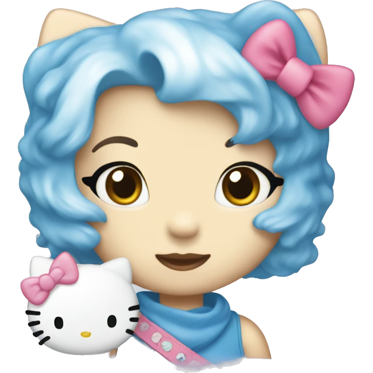 Hello kitty blue 💙 emoji