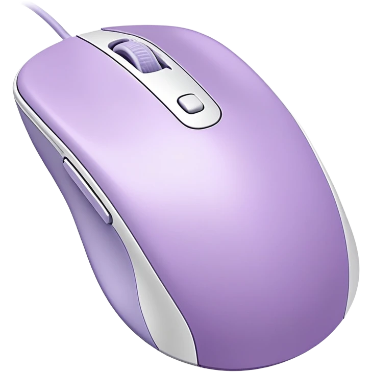pastel purple computer mouse with white accents  emoji