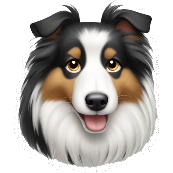 Black and white Shetland sheepdog emoji