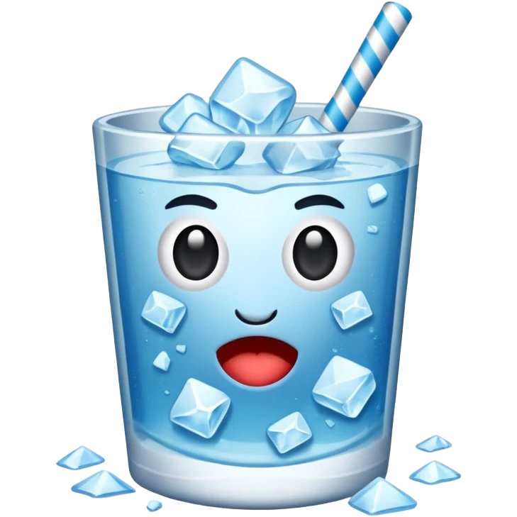 Crushed ice for drink, but just crushed ice emoji