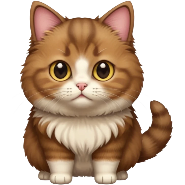 Brown munchkin cat standing emoji