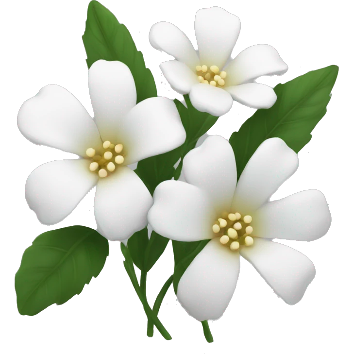 white flowers emoji