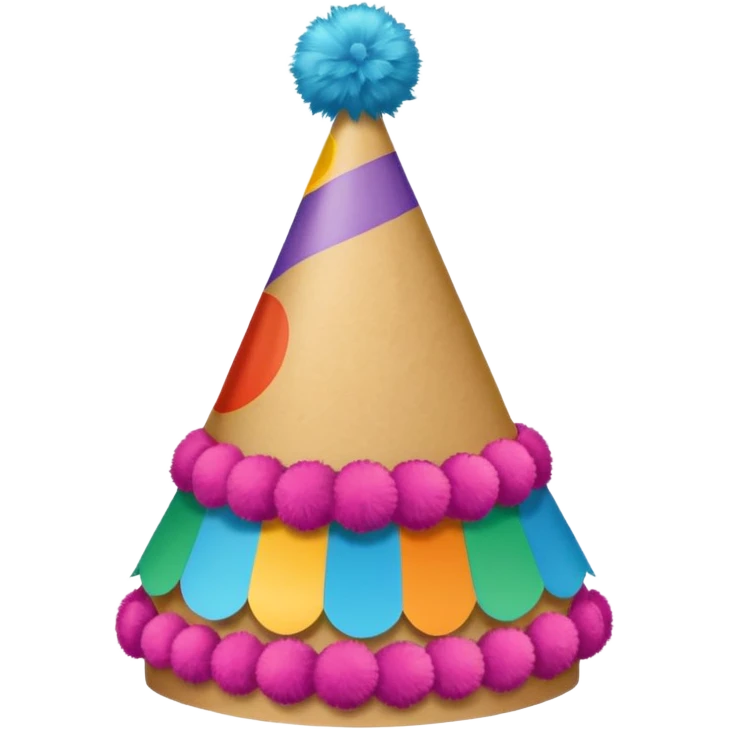 birthday hat with a pom-pom on top emoji