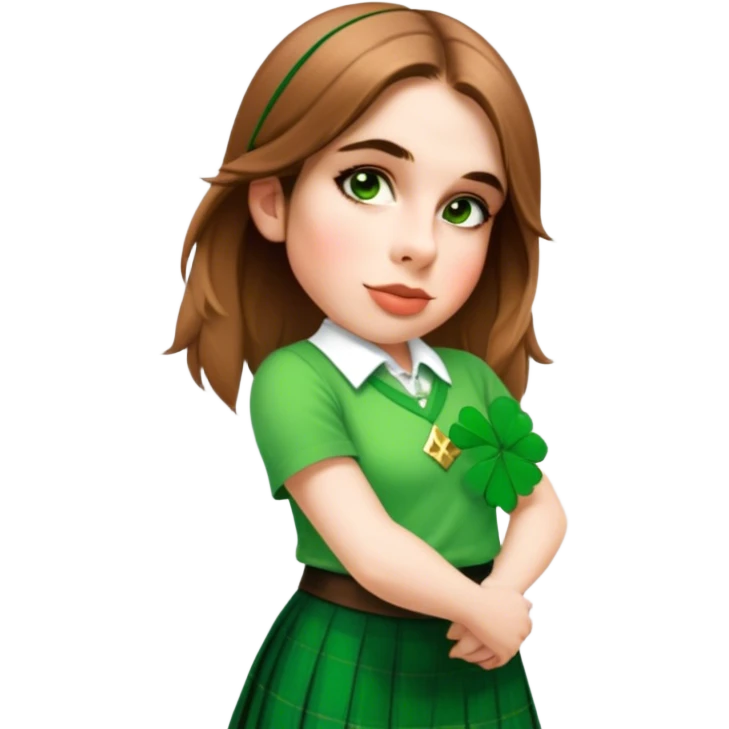 Wearing a Green Kilt emoji