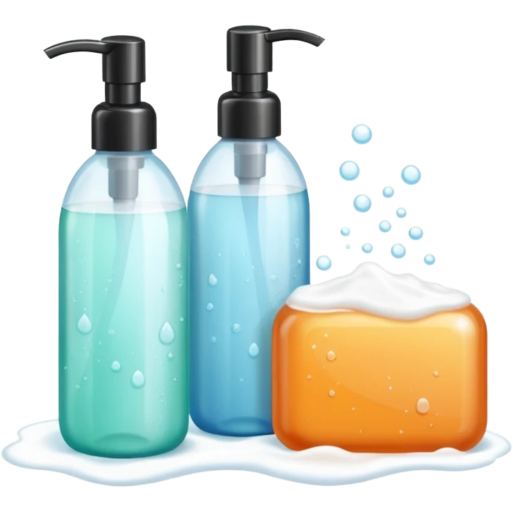 Soap and shampoo emoji