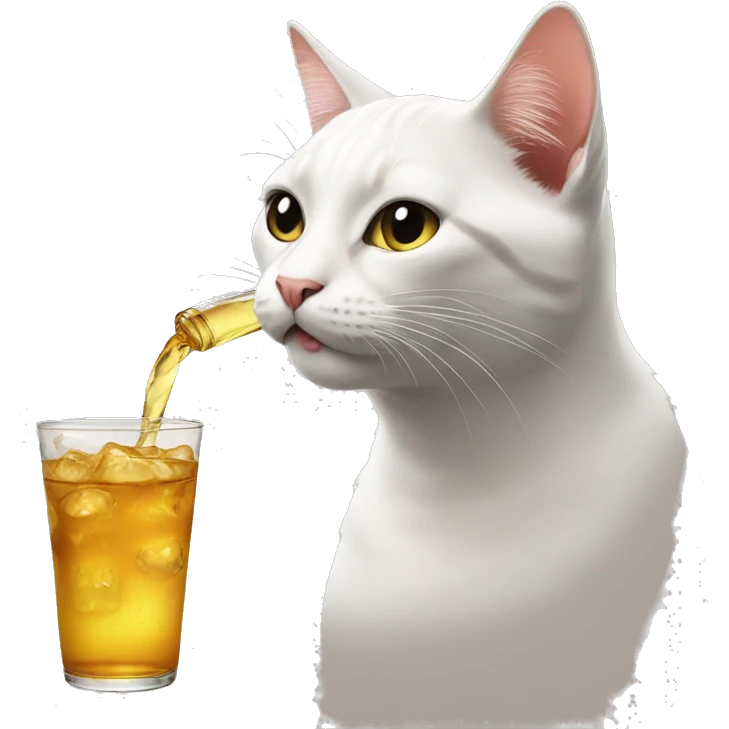 Cat drinks emoji