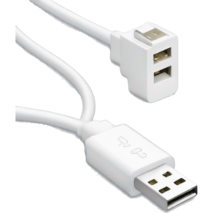 White usb cable emoji