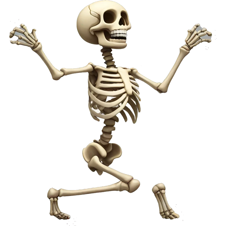 Skeleton dancing emoji