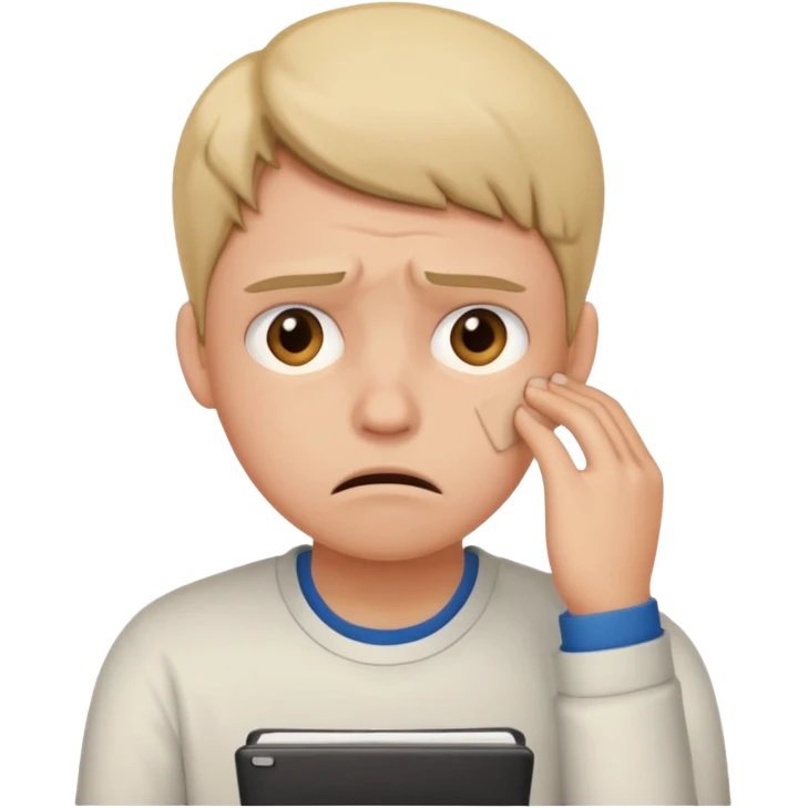 struggling with exams emoji