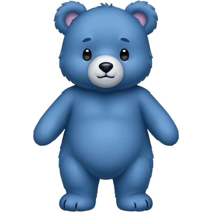 blue bear that is blue-colored emoji