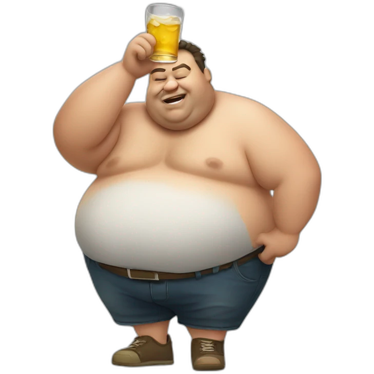 Drunk fat guy emoji