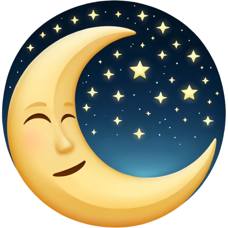 half moon emoji