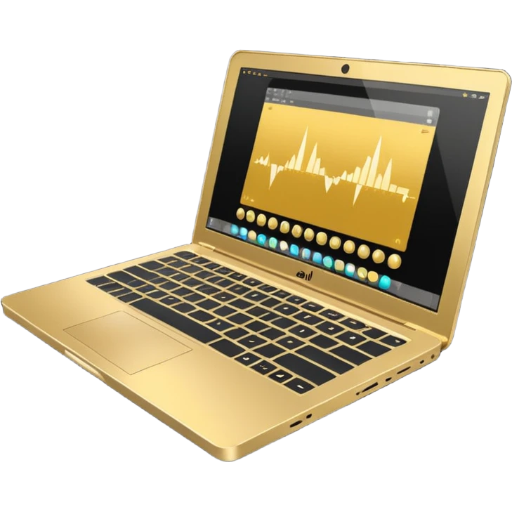 gold laptop with ableton emoji