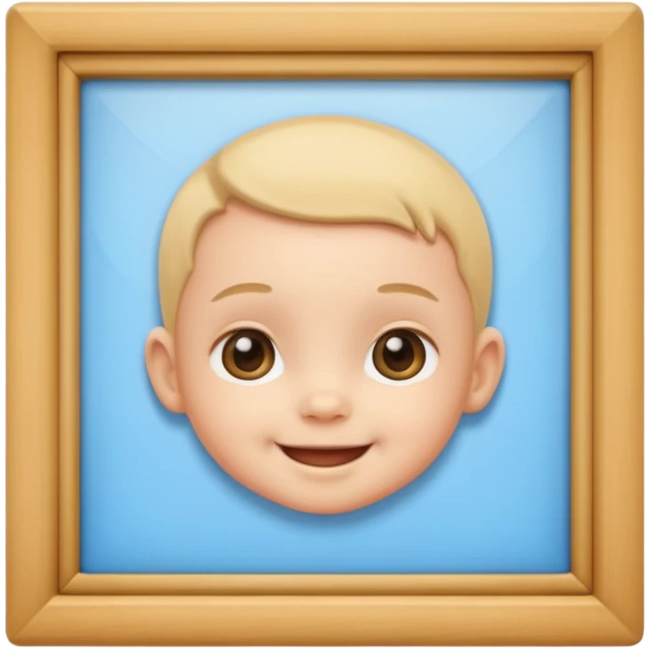 baby face inside a photo frame emoji