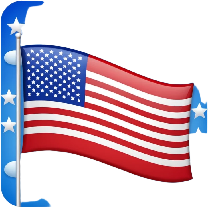 US flag upside down flat style emoji