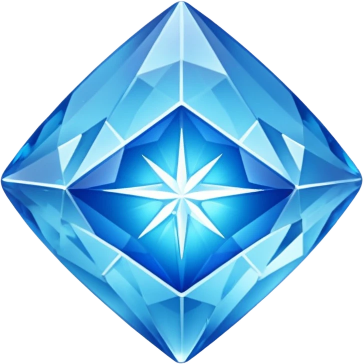 Blue Gem with an Ice Flake Inside emoji