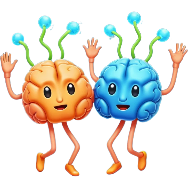 Last two brain cells dancing emoji