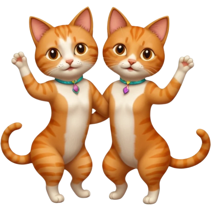 Cats couple salsa dancing  emoji