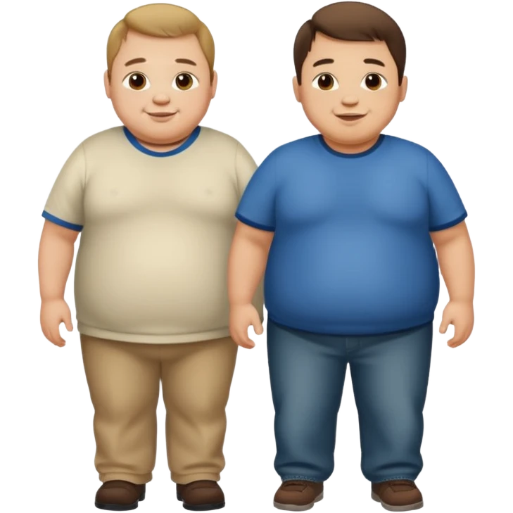 obease guy and a guy with down syndrome and cleph lip standing there emoji