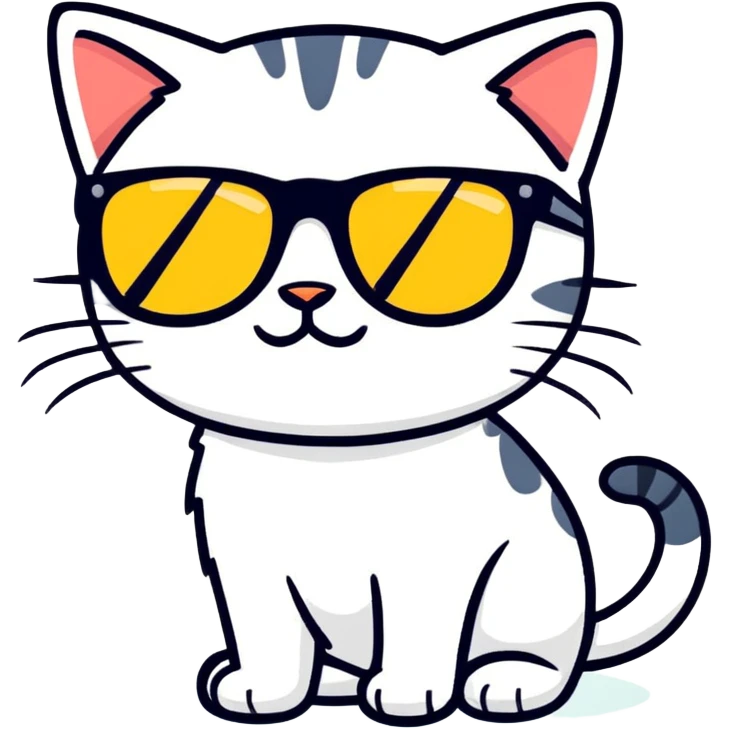 Cat with sunglasses emoji