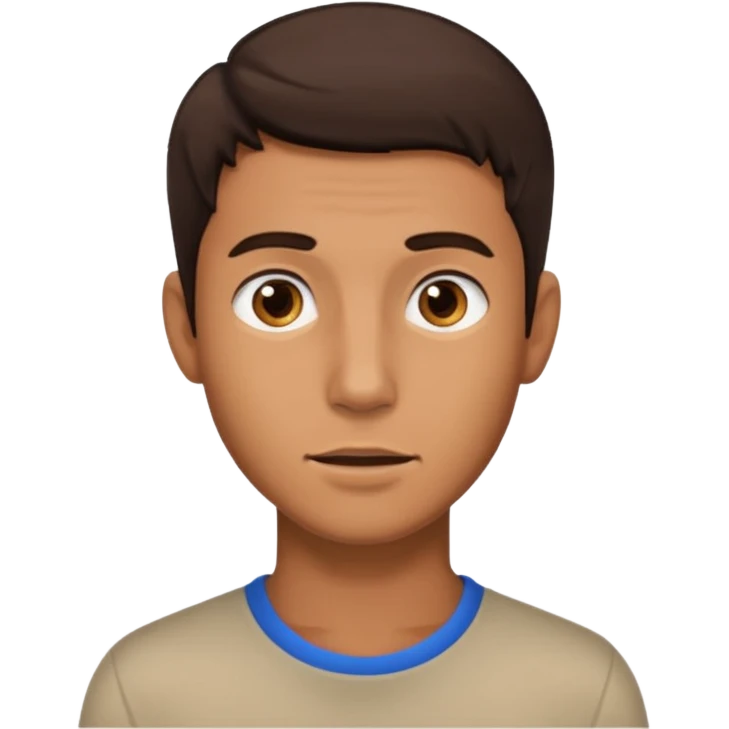 Young man showing possibly emoji
