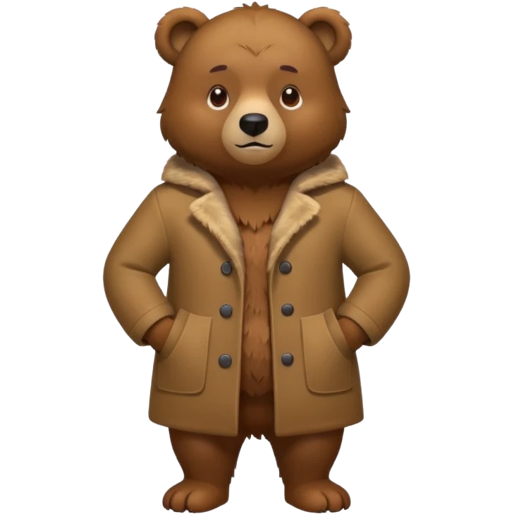 bear wearing coat emoji