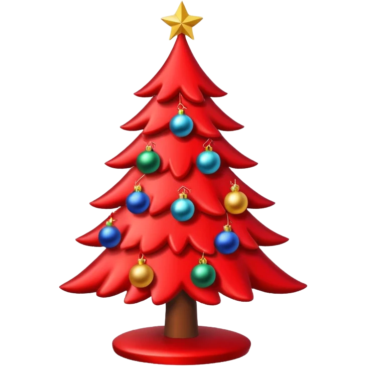 red christmas tree emoji