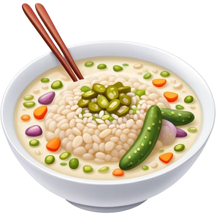 Congee with pickles emoji