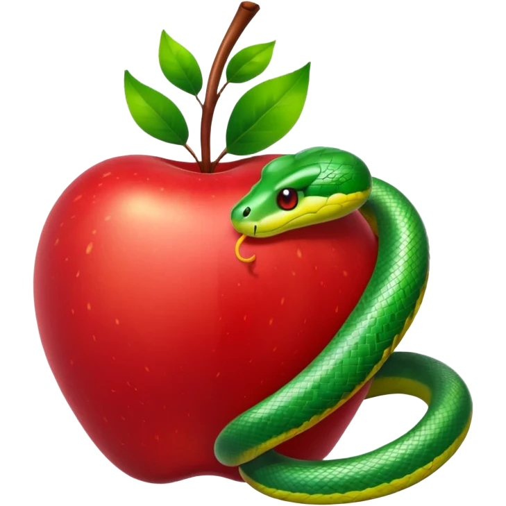 Snake apple  emoji