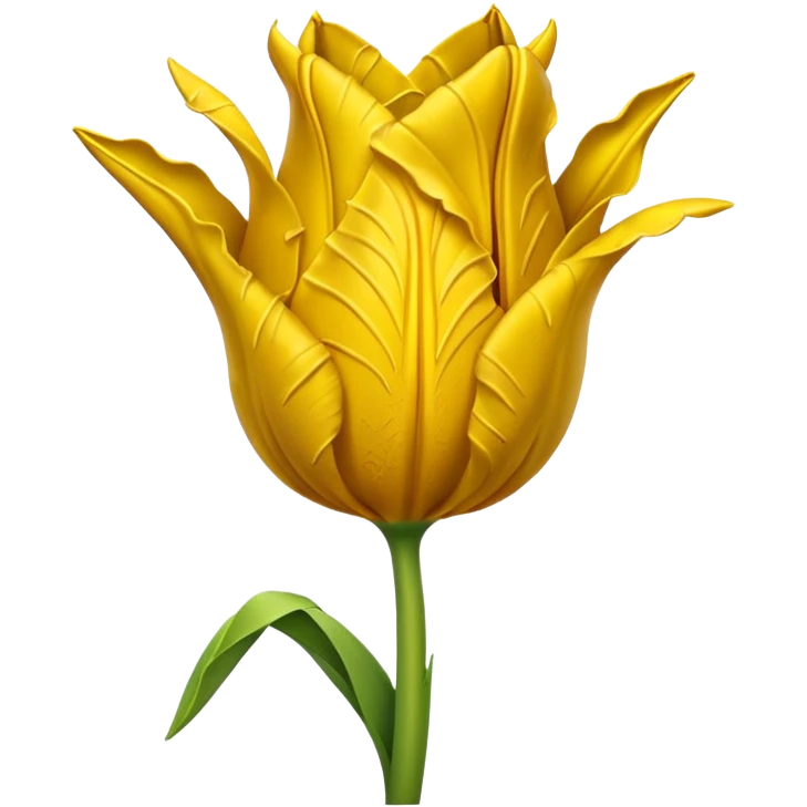 wilted tulip flower yellow emoji