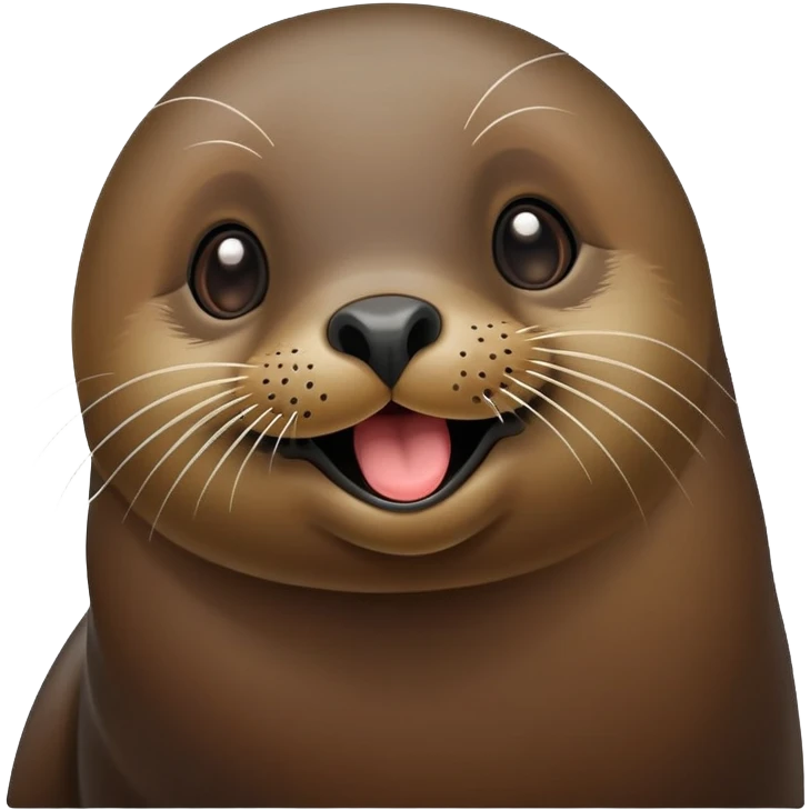 cute fur seal sticking out its tongue emoji