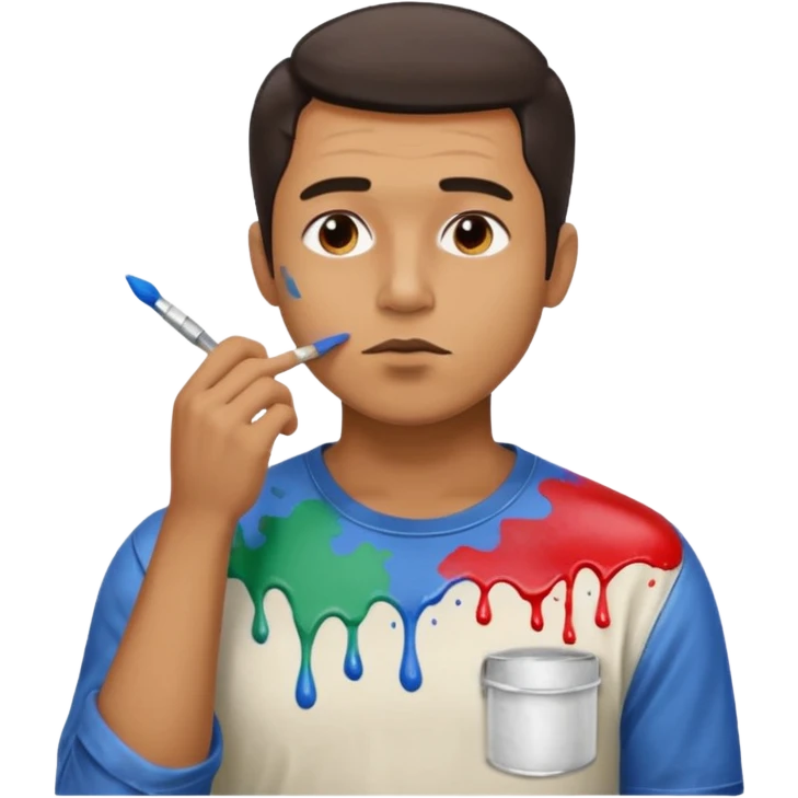 man shushing artist emoji